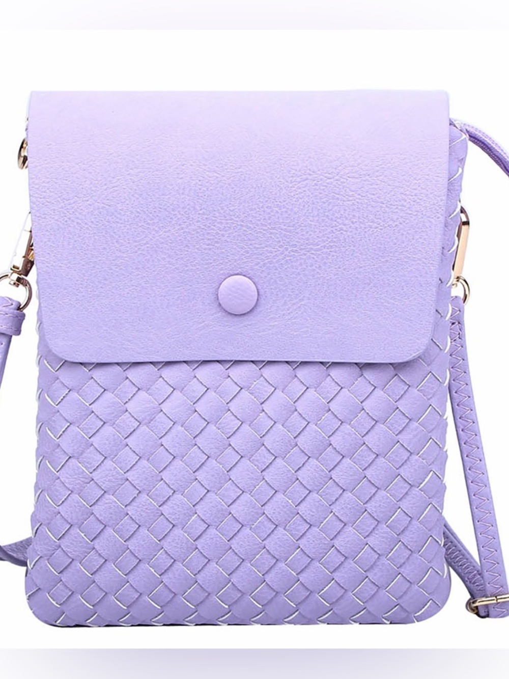 Lavender Woven Crossbody Bag